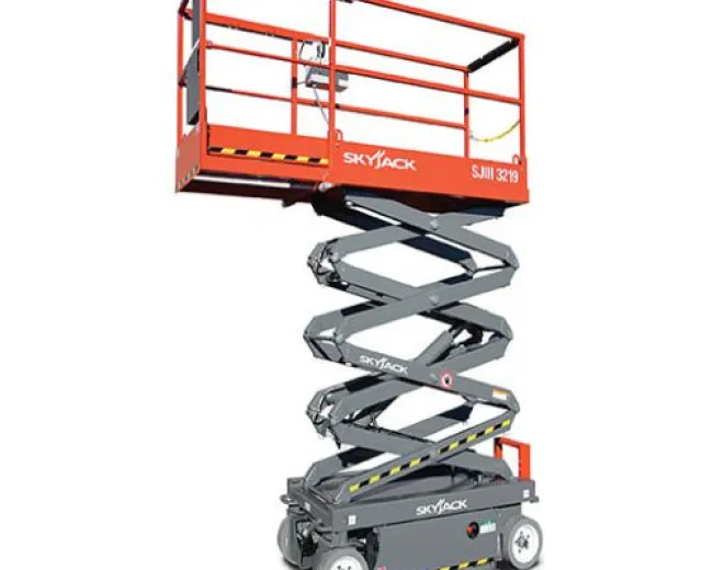 Aluguel de Plataforma Elevatória Tipo Tesoura Skyjack 3219 | Casa